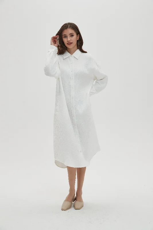 GAUZE SHIRT DRESS byMM