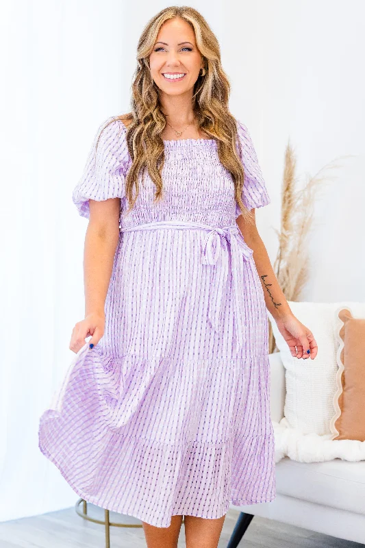 Lighthearted Lilies Dress, Lilac