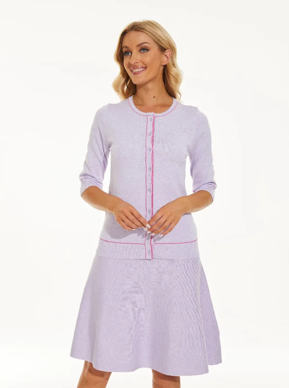 MM SUMMER CARDI LILAC