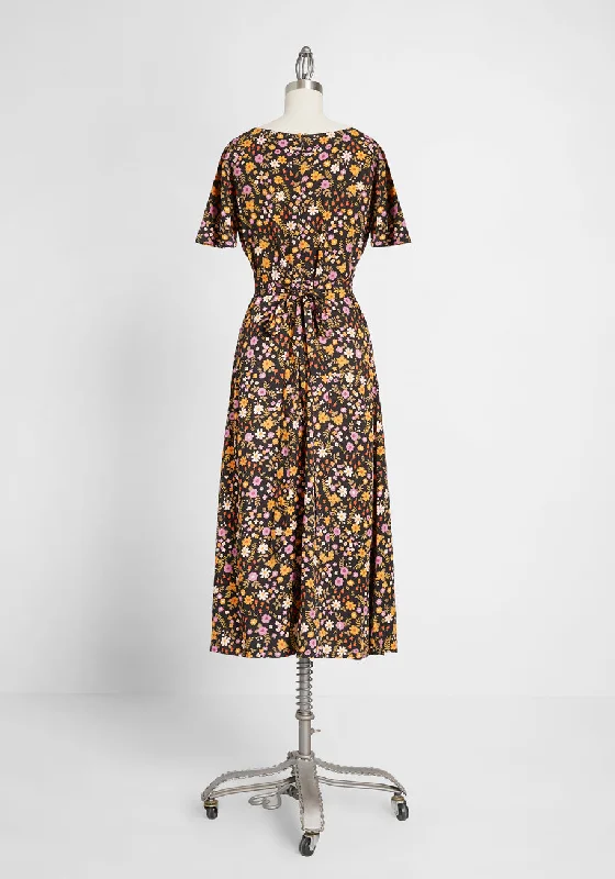 ModCloth x Princess Highway Floral Midi Dress