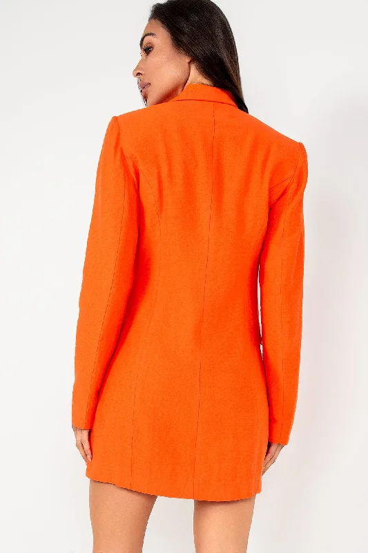 Navi Orange Blazer Dress