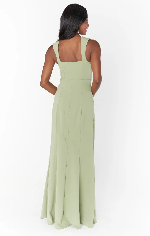 Paris Gown ~ Moss Green Stretch