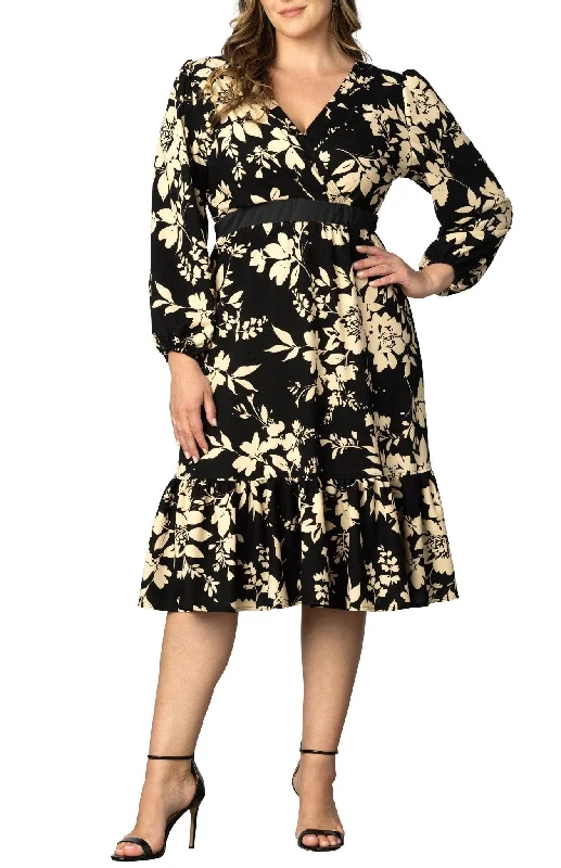 Portia Long Sleeve Cocktail Dress - Plus