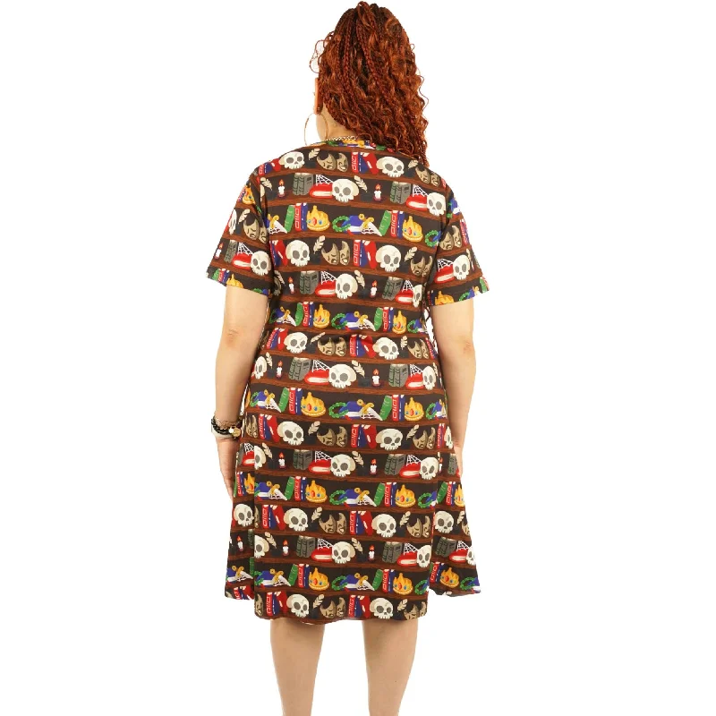 Shakespeare's Bookshelf A-Line Dress (No Waist Seam)