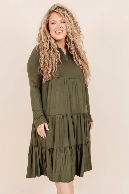 Westward Feelings Dress, Olive