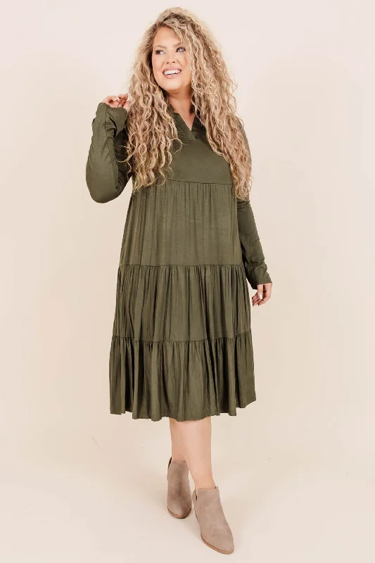 Westward Feelings Dress, Olive