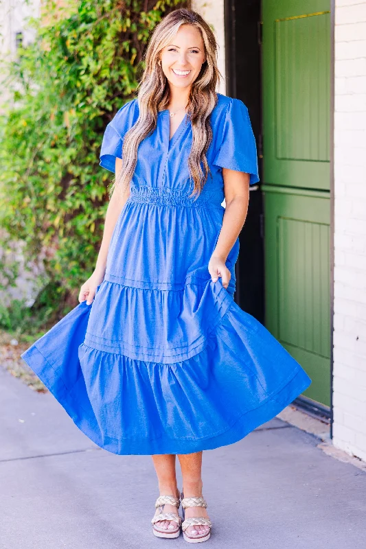 Wish Me Joy Dress, Blue