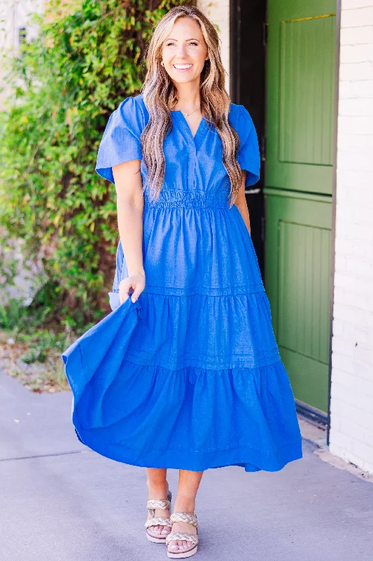 Wish Me Joy Dress, Blue